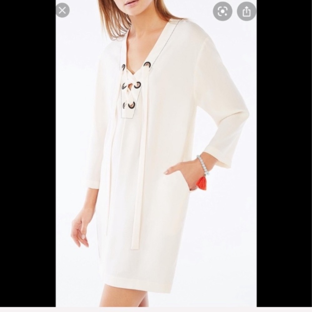 BCBGMAXAZRIA | ‘Tonya’ Lace Up Tunic Dress